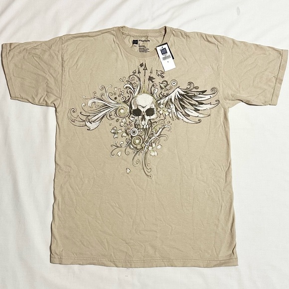 Gap Men’s Athletic Fit Short Sleeve Graphic Crew Neck T-shirt w/Skull Design - S - Picture 1 of 11